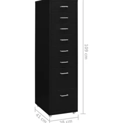 vidaXL - Ladeblok - Zwart - Metaal