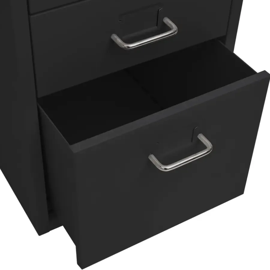 vidaXL - Ladeblok - Zwart - Metaal
