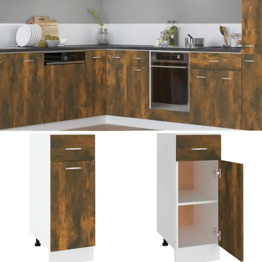 Wandkasten-vidaXL - Ladekast - Bruin - Bewerkt hout