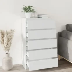 Ladekasten|Ladekasten-vidaXL - Ladekast - Wit - Bewerkt hout