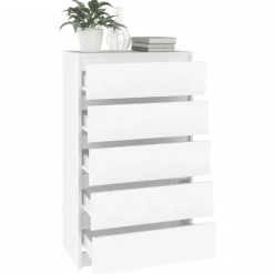 Ladekasten|Ladekasten-vidaXL - Ladekast - Wit - Bewerkt hout