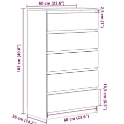 Ladekasten|Ladekasten-vidaXL - Ladekast - Wit - Bewerkt hout
