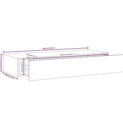 Wandrekken-vidaXL - Ladeschap - Wit - MDF