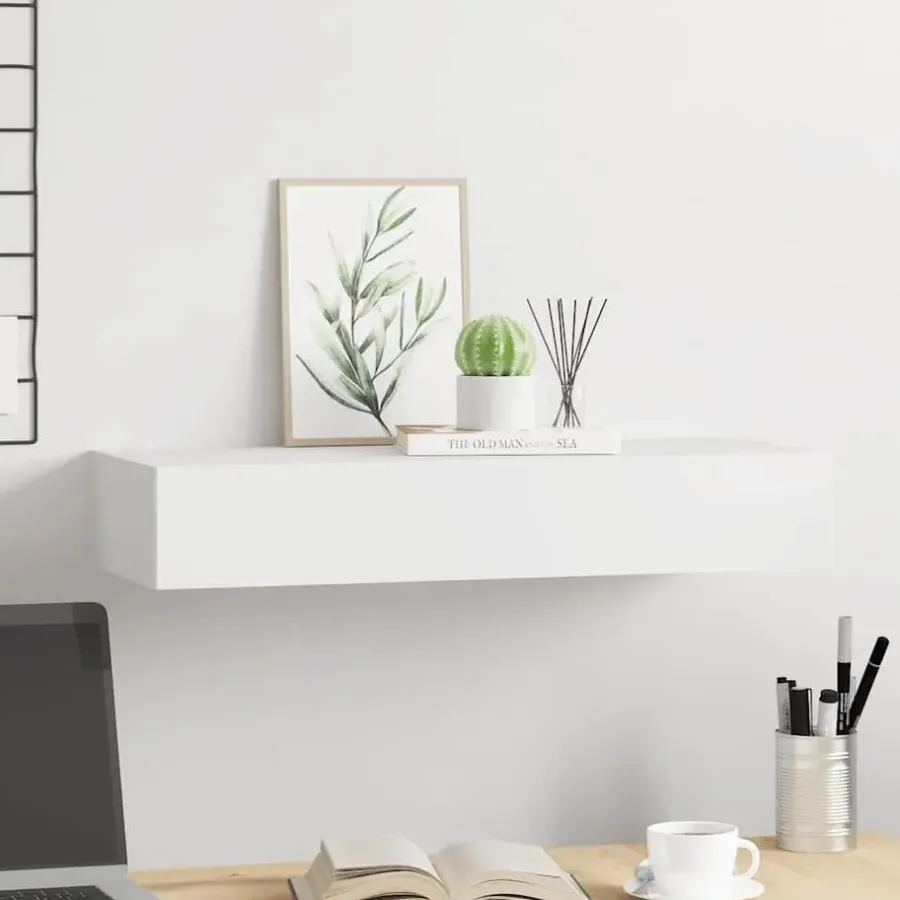 Wandrekken-vidaXL - Ladeschap - Wit - MDF