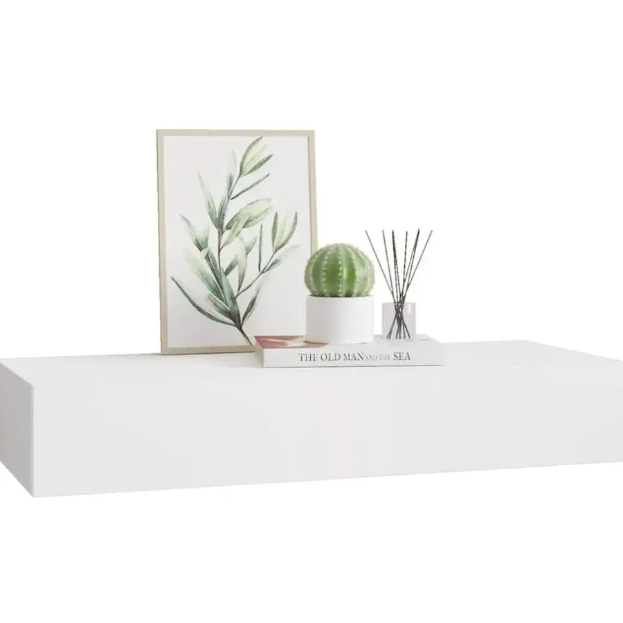 Wandrekken-vidaXL - Ladeschap - Wit - MDF
