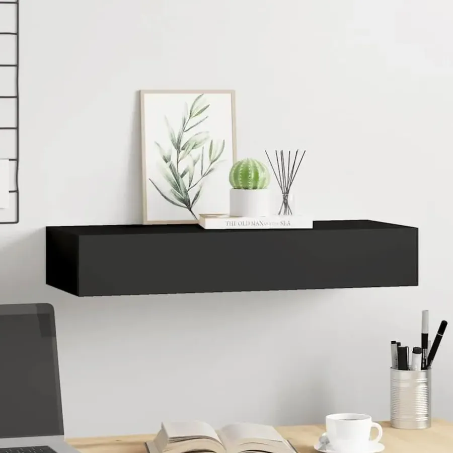 vidaXL - Ladeschap - Zwart - MDF