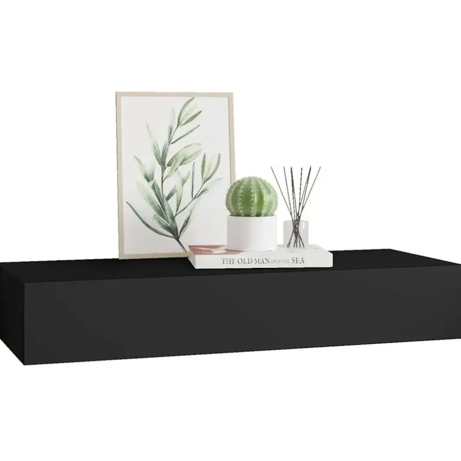 vidaXL - Ladeschap - Zwart - MDF