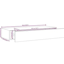 Wandrekken-vidaXL - Ladeschap - Zwart - MDF