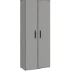vidaXL - 10-lagen Schoenenkast met 2 deuren - Grijs - Stof - 60x30x166 cm