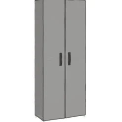 vidaXL - 10-lagen Schoenenkast met 2 deuren - Grijs - Stof - 60x30x166 cm