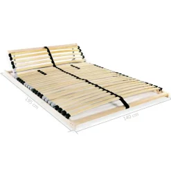 vidaXL - Lattenbodem - Bruin - Hout - 140 x 200 cm