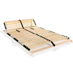 vidaXL - Lattenbodem - Bruin - Hout - 120 x 200 cm