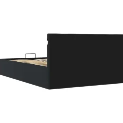 Twijfelaars-vidaXL - LED Bed frame met opbergruimte - Zwart - Kunstleer - 140x200 cm