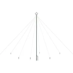 vidaXL - Led-kerstboom - Blauw - IJzer