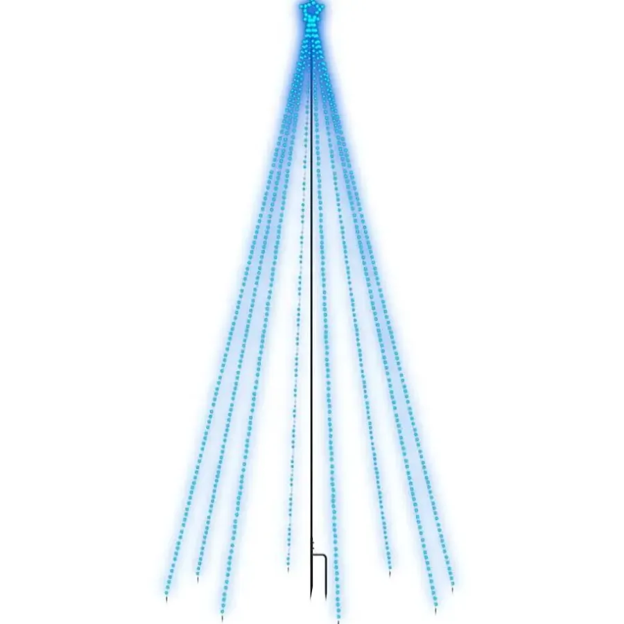 vidaXL - Led-kerstboom - Blauw - IJzer