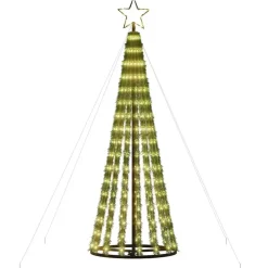 Kerstverlichting-vidaXL - Led-kerstboom - Warmwit - 180 cm
