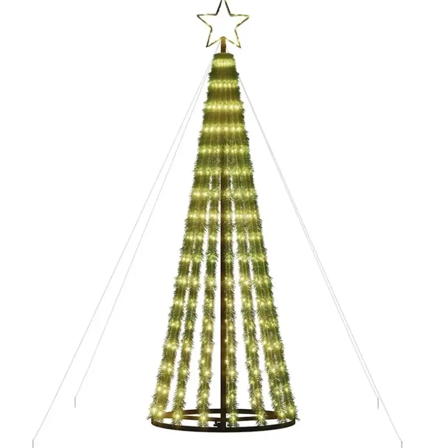 Kerstverlichting-vidaXL - Led-kerstboom - Warmwit - 180 cm
