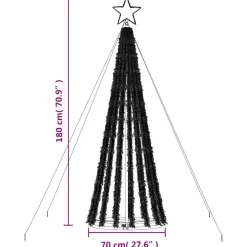 Kerstverlichting-vidaXL - Led-kerstboom - Warmwit - 180 cm