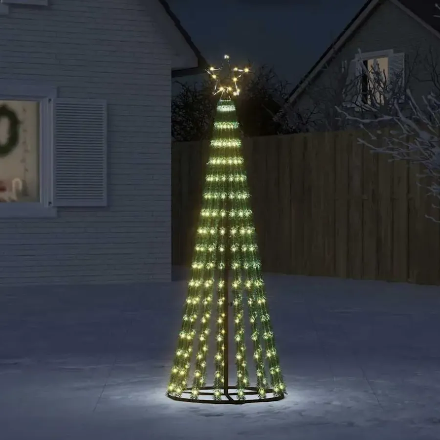 Kerstverlichting-vidaXL - Led-kerstboom - Warmwit - 180 cm