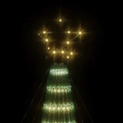 Kerstverlichting-vidaXL - Led-kerstboom - Warmwit - 180 cm