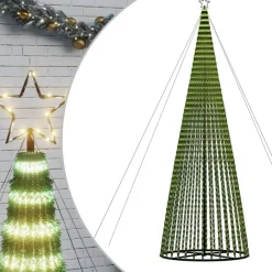 Kerstverlichting-vidaXL - Led-kerstboom - Warmwit - 500 cm