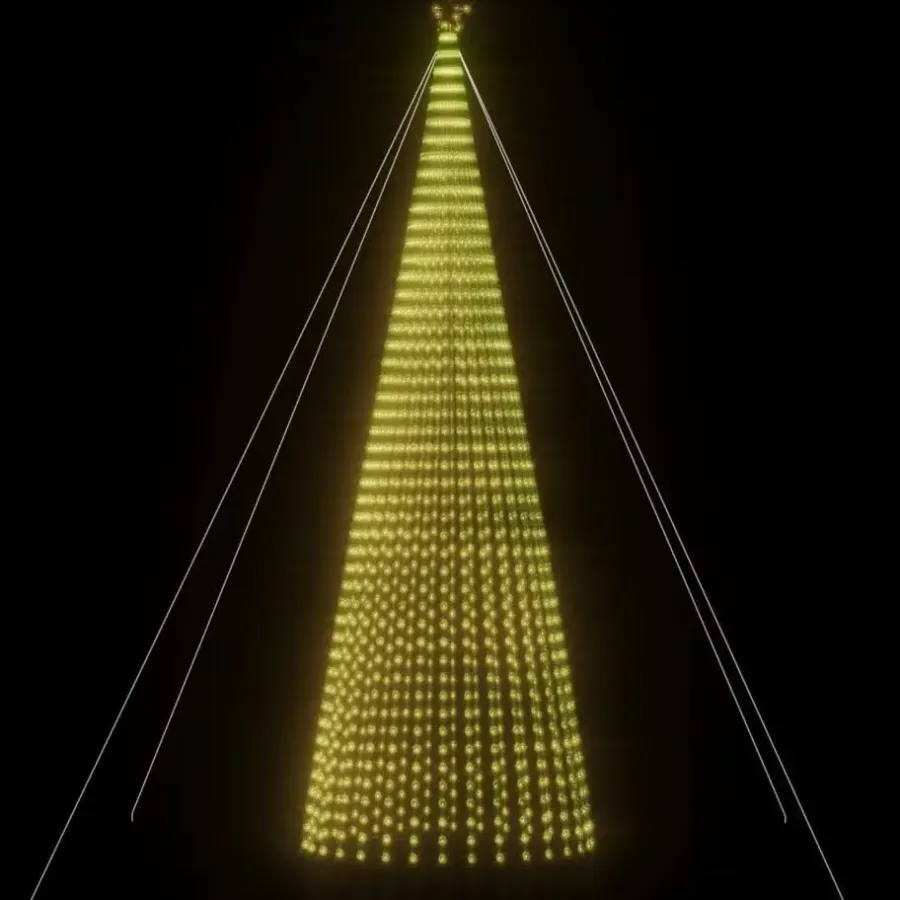 Kerstverlichting-vidaXL - Led-kerstboom - Warmwit - 500 cm