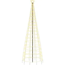 Kerstverlichting-vidaXL - Led-kerstboom - Warmwit - 300 cm - 1 pcs