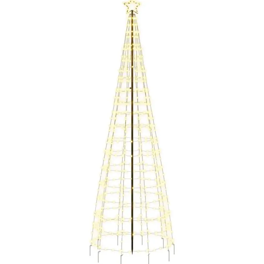 Kerstverlichting-vidaXL - Led-kerstboom - Warmwit - 300 cm - 1 pcs