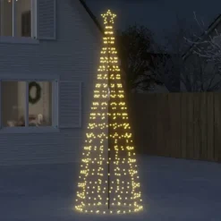 Kerstverlichting-vidaXL - Led-kerstboom - Warmwit - 300 cm - 1 pcs