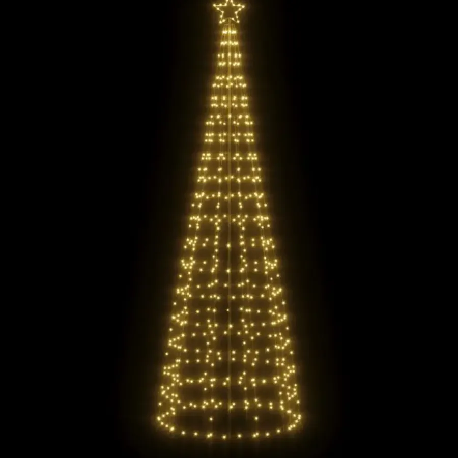 Kerstverlichting-vidaXL - Led-kerstboom - Warmwit - 300 cm - 1 pcs