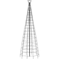 Kerstverlichting-vidaXL - Led-kerstboom - Warmwit - 300 cm - 1 pcs