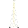 vidaXL - LED-kerstboom met spikes 495 LEDs 123x300,5 cm - Warmwit - Koper, ijzer