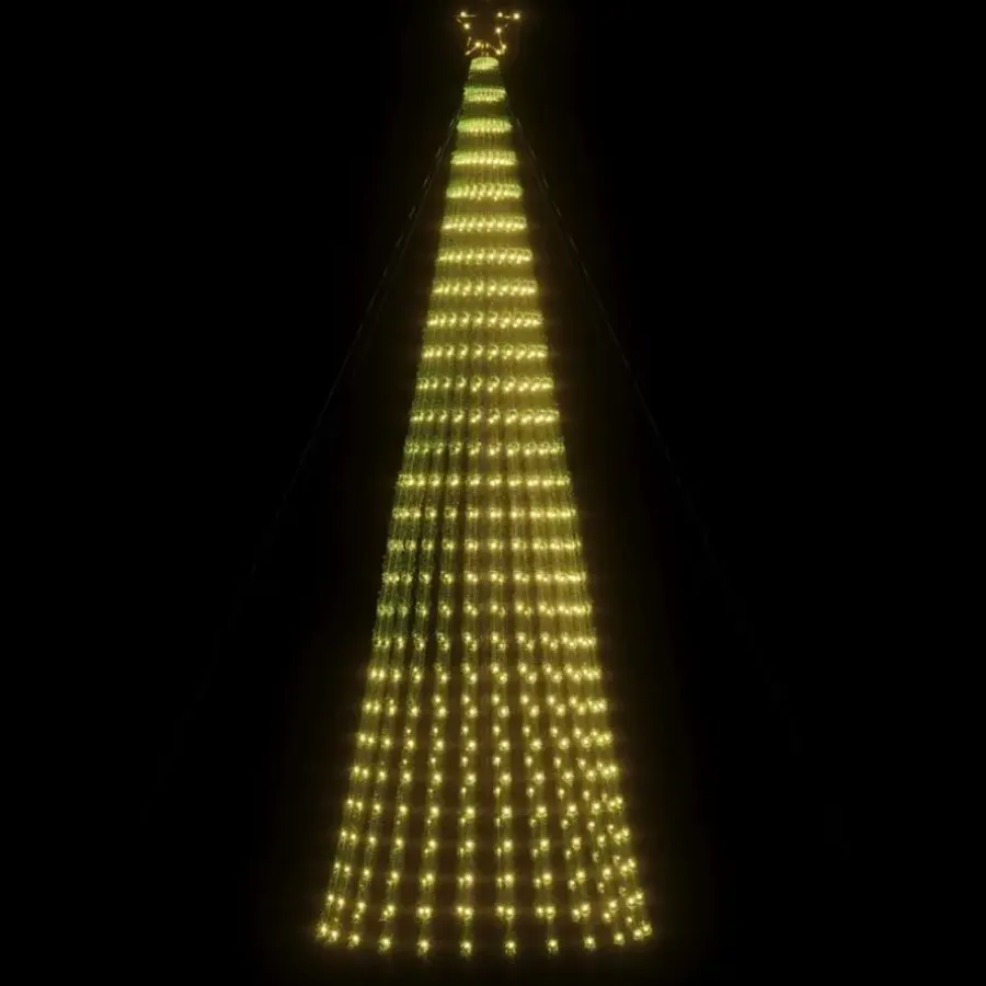 Kerstverlichting-vidaXL - LED-kerstboom met spikes 688 LEDs 100x300 cm - Warmwit - Koper, ijzer