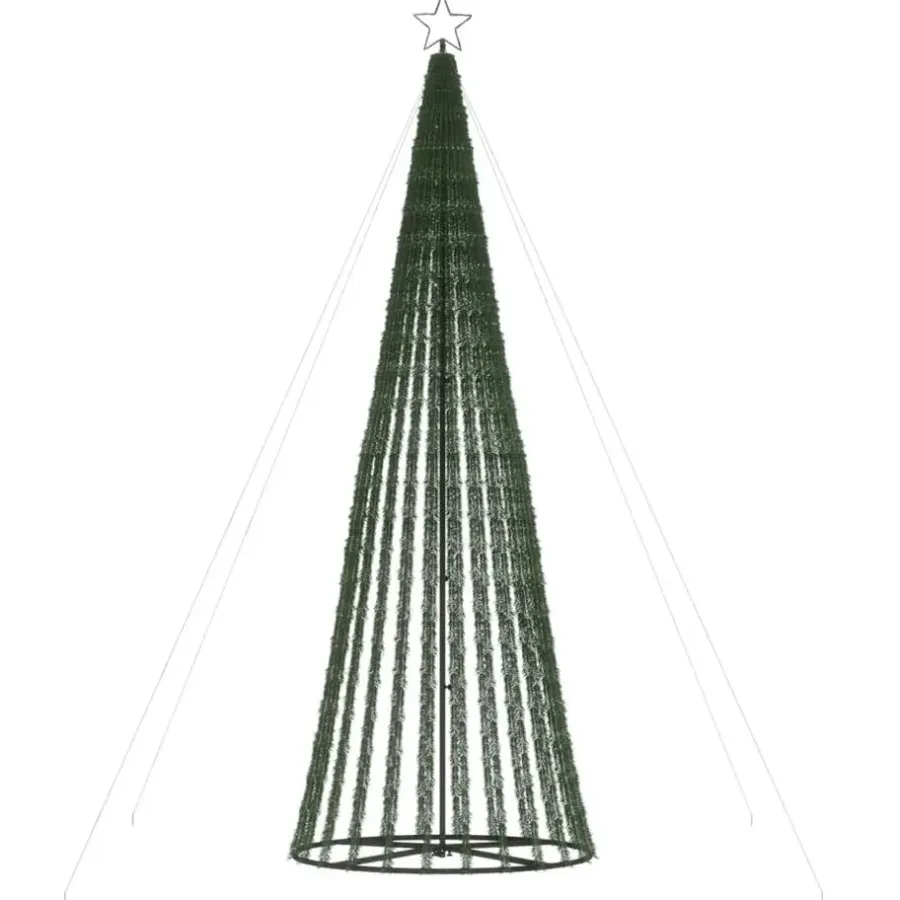 Kerstverlichting-vidaXL - LED-kerstboom met spikes 688 LEDs 100x300 cm - Warmwit - Koper, ijzer