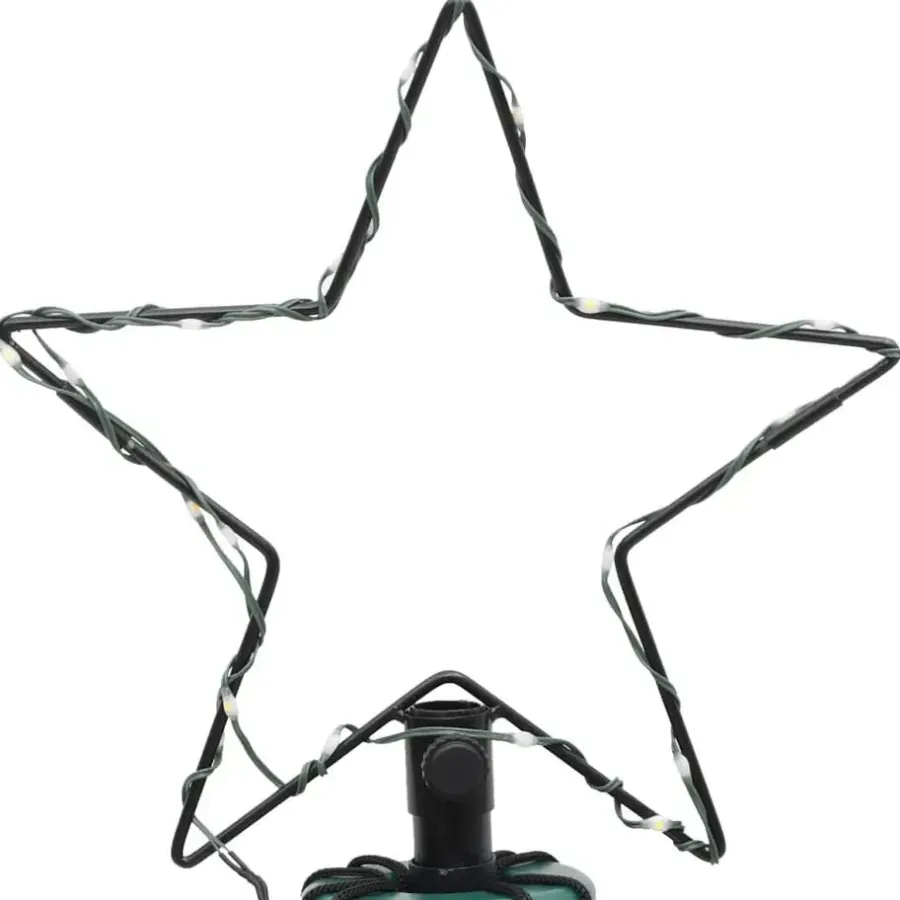 Kerstverlichting-vidaXL - LED-kerstboom met spikes 688 LEDs 100x300 cm - Warmwit - Koper, ijzer