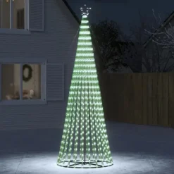 vidaXL - LED-kerstboom met spikes 688 LEDs 100x300 cm - Koudwit - Koper, ijzer