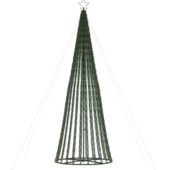 vidaXL - LED-kerstboom met spikes 688 LEDs 100x300 cm - Koudwit - Koper, ijzer