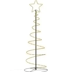 Kerstverlichting-vidaXL - LED-kerstboom met 100 LED's 150x50 cm - Zwart - Metaal