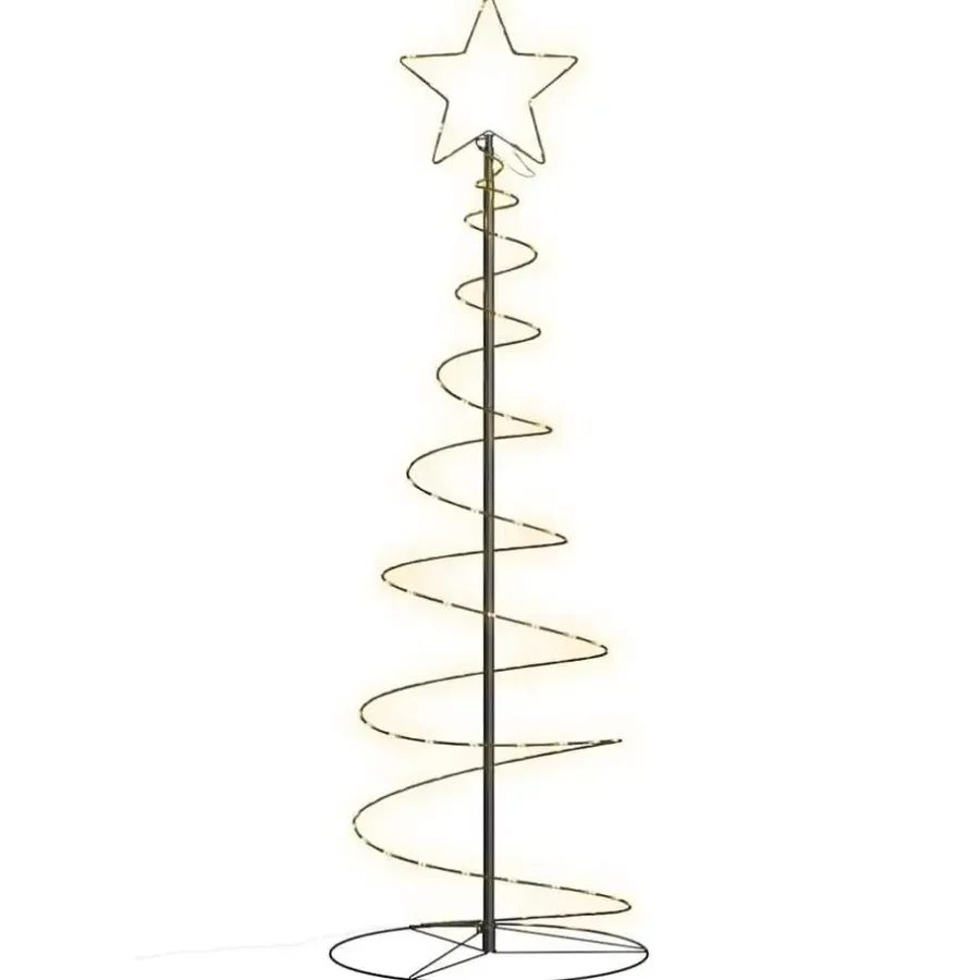 Kerstverlichting-vidaXL - LED-kerstboom met 100 LED's 150x50 cm - Zwart - Metaal