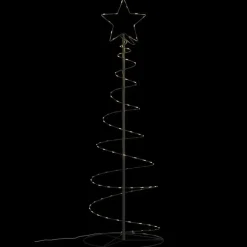Kerstverlichting-vidaXL - LED-kerstboom met 100 LED's 150x50 cm - Zwart - Metaal