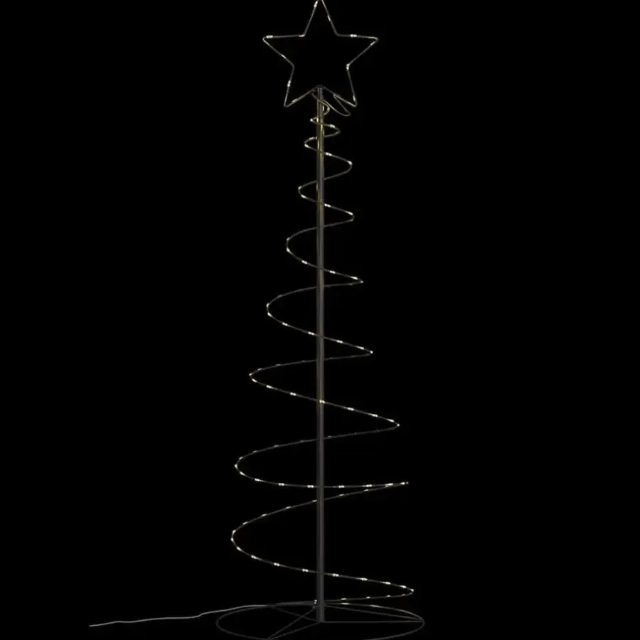 Kerstverlichting-vidaXL - LED-kerstboom met 100 LED's 150x50 cm - Zwart - Metaal