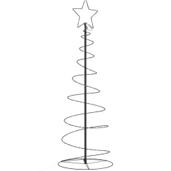 Kerstverlichting-vidaXL - LED-kerstboom met 100 LED's 150x50 cm - Zwart - Metaal