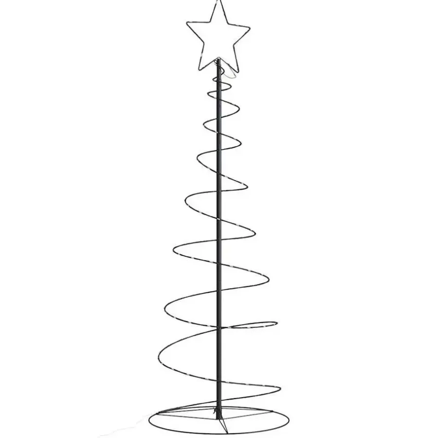 Kerstverlichting-vidaXL - LED-kerstboom met 100 LED's 150x50 cm - Zwart - Metaal