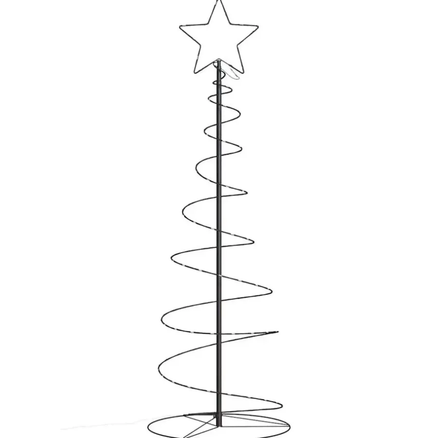 Kerstverlichting-vidaXL - LED-kerstboom met 100 LED's 150x50 cm - Zwart - Metaal