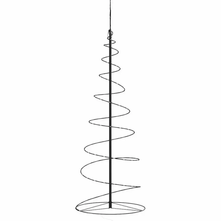 Kerstverlichting-vidaXL - LED-kerstboom met 100 LED's 150x50 cm - Zwart - Metaal