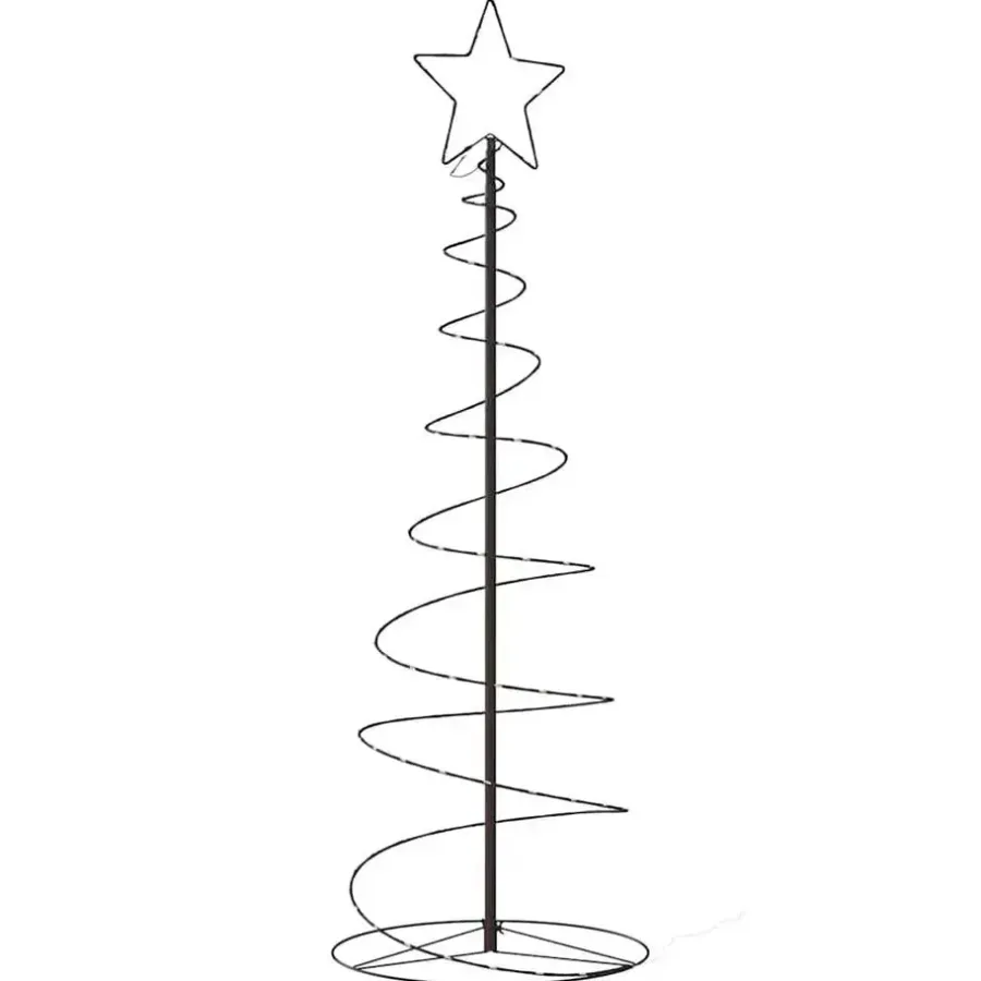 Kerstverlichting-vidaXL - LED-kerstboom met 100 LED's 150x50 cm - Zwart - Metaal