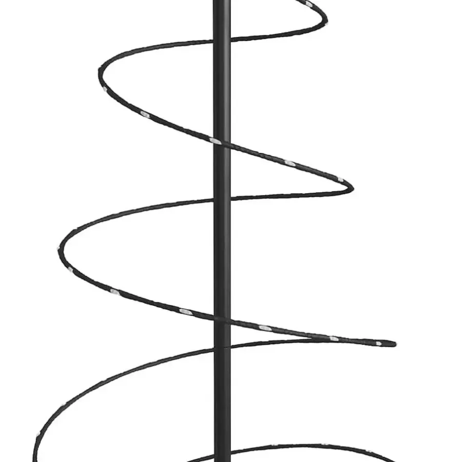 Kerstverlichting-vidaXL - LED-kerstboom met 100 LED's 150x50 cm - Zwart - Metaal
