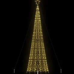 Kerstverlichting-vidaXL - LED-kerstboom met spikes 1534 LEDs 166,5x500 cm - Warmwit - Koper
