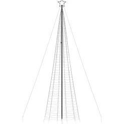 Kerstverlichting-vidaXL - LED-kerstboom met spikes 1534 LEDs 166,5x500 cm - Warmwit - Koper