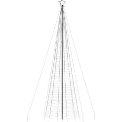 Kerstverlichting-vidaXL - LED-kerstboom met spikes 1534 LEDs 166,5x500 cm - Warmwit - Koper